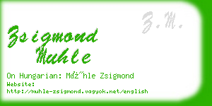 zsigmond muhle business card